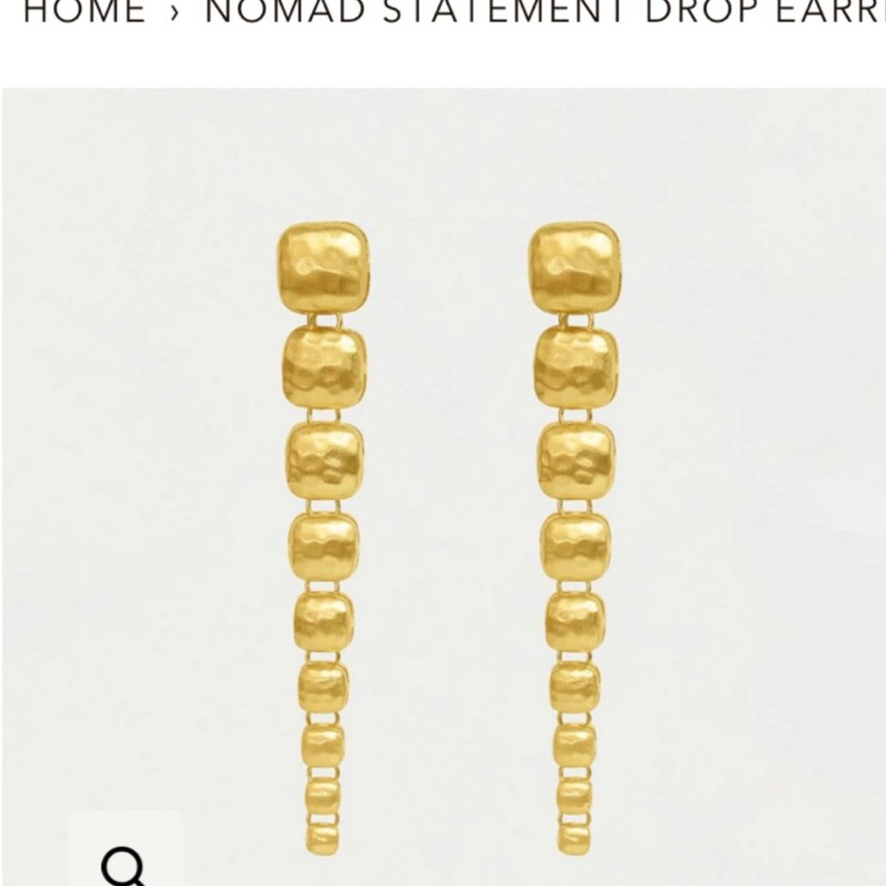 Nomad Statement Gold Drop Earrings